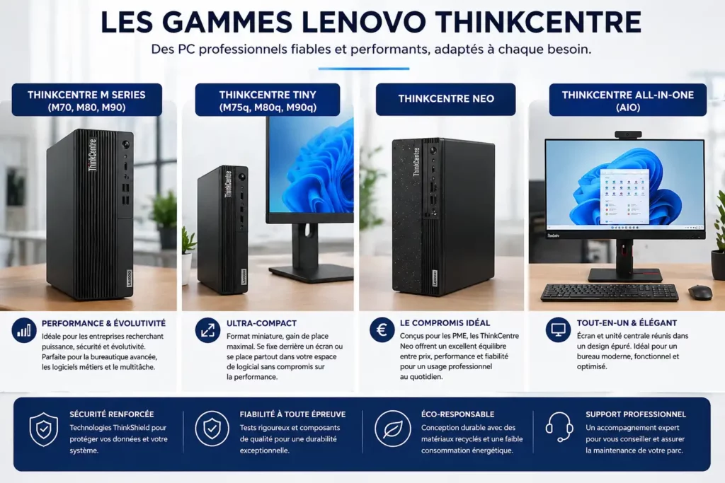 Achat Lenovo ThinkCentre : Le guide pour bien choisir votre PC professionnel